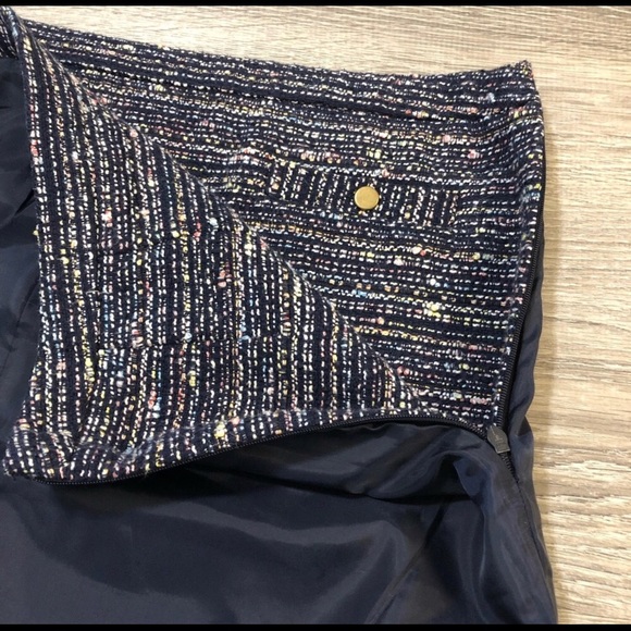 Ann Taylor Loft Navy Tweed Mini Skirt - Picture 5 of 8